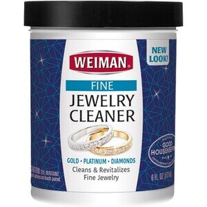 Fine Jewelry Cleaner Liquid with Cleaning Brush – Restores Shine & Brilliance to